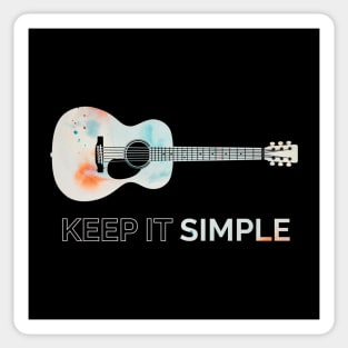 Keep It Simple Acoustic Guitar Texture Sticker